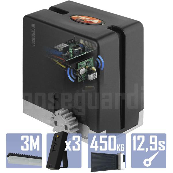 Imagem de Kit 1 Motor PPA 1/4CV Dz Hub Wifi 3m Crem 3 Control Portão 450Kg