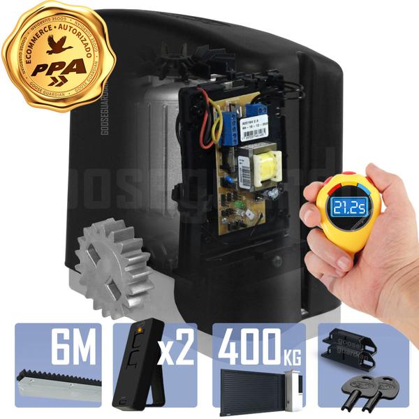 Kit 1 Motor PPA 1/4CV Dz Rio 6m Crem 2 Control Portão 400Kg Imagem de Kit 1 Motor PPA 1/4CV Dz Rio 6m Crem 2 Control Portão 400Kg