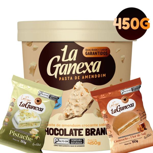 Imagem de Kit 1 Pasta de Amendoim La Ganexa + 2 Uni Snack La Fajor