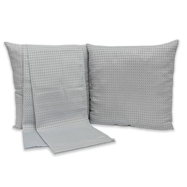 Kit 1 Peseira CASAL + 2 Capas de Almofadas 40cm x 40cm Piquet Favinho - Dryka Enxovais Imagem de Kit 1 Peseira CASAL + 2 Capas de Almofadas 40cm x 40cm Piquet Favinho