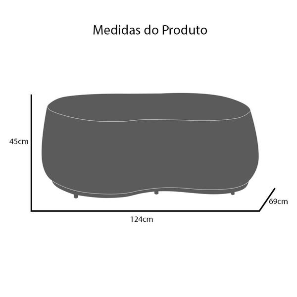 Imagem de Kit 1 Poltrona 1 Namoradeira e 1 Puff Grande Orgânico Beatriz Tecido Veludo Composê Em material sintético Preto - Estopar