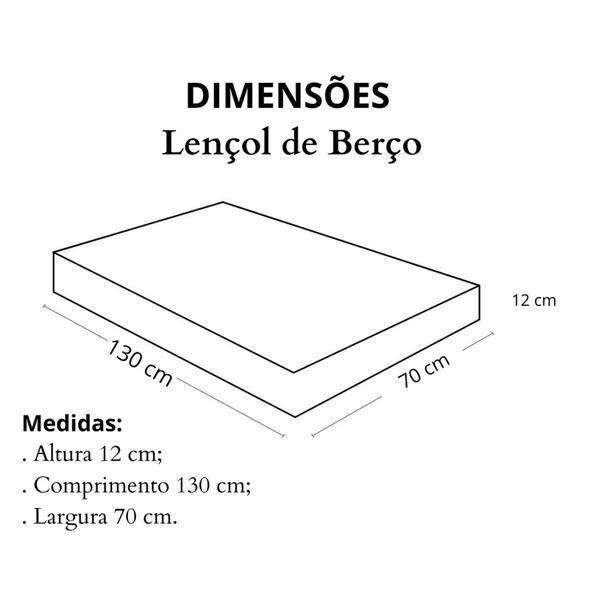 Imagem de Kit 1 Protetor Impermeável E 1 Lençol De Berço Em Malha 100% Algodão