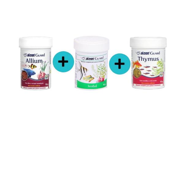 Imagem de Kit 1 Ração Guard Thymus 10g + 1 Ração Guard Allium 10g + 1 Ração Guard Herbal 10g - Alcon