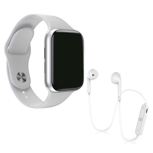 Imagem de Kit 1 Relógio Inteligente SmartWatch w8 Lite Plus Troca Pulseira + 1 Fone Bt S6