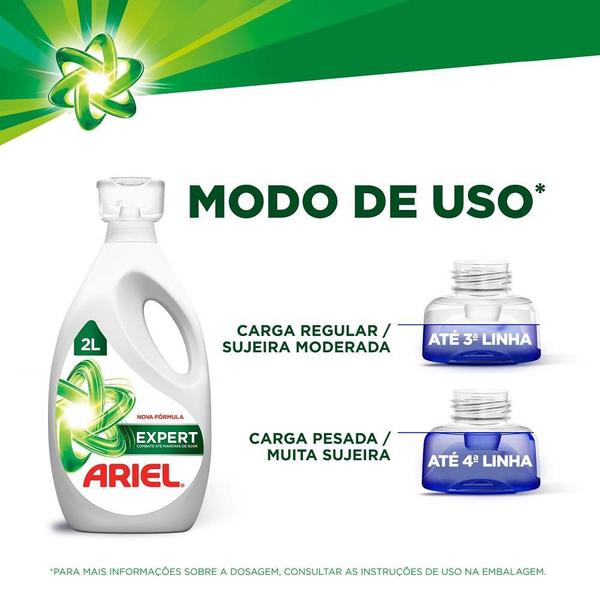 Imagem de Kit 1 Sabão Liquido Ariel Expert 2L + Amaciante Downy Frescor de Primavera 500ml