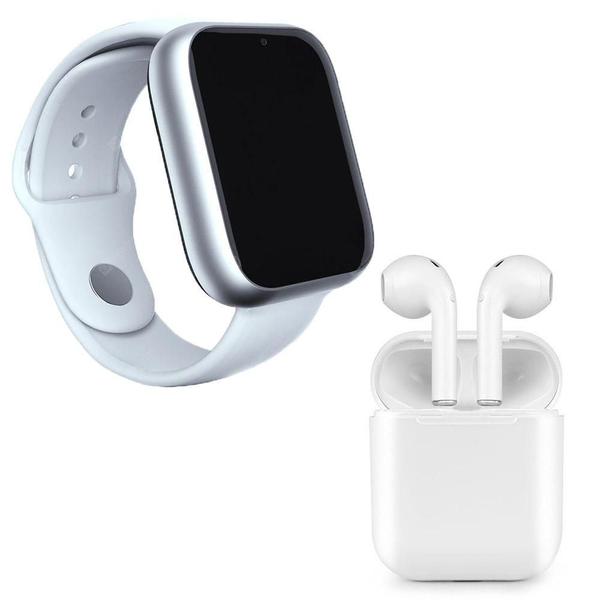 Imagem de Kit 1 Smartwatch A1 Pro Plus Branco + 1 Fone I9S Tws Branco