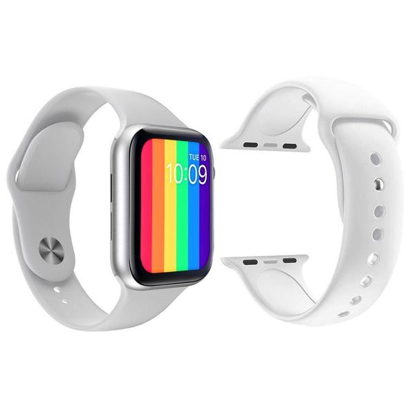 Imagem de Kit 1 Smartwatch Iwo12 Lite Branco + 1 Pulseira Branco