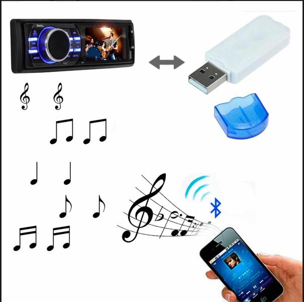 Imagem de Kit 10 Adaptador Bluetooth Usb Transmissor Música Para Carro