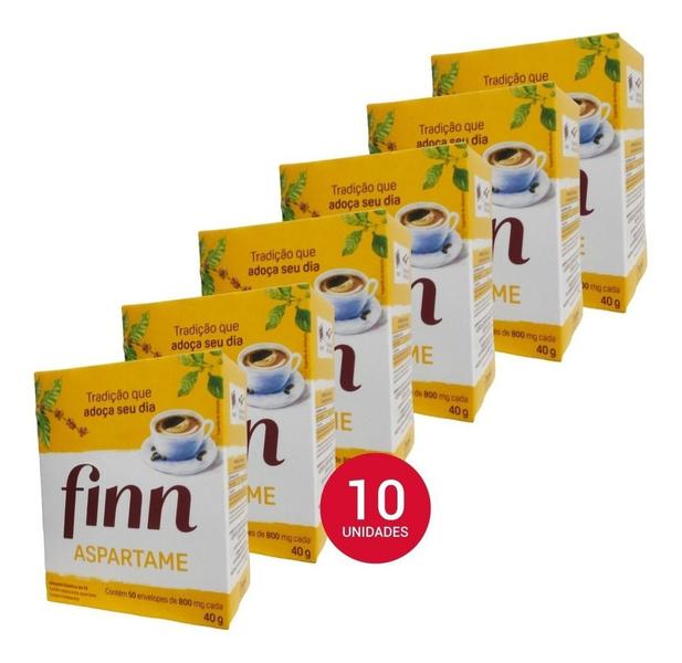 Imagem de Kit 10 Adoçante Sachet Diet S/ Gluten Finn Com 50 Unidades