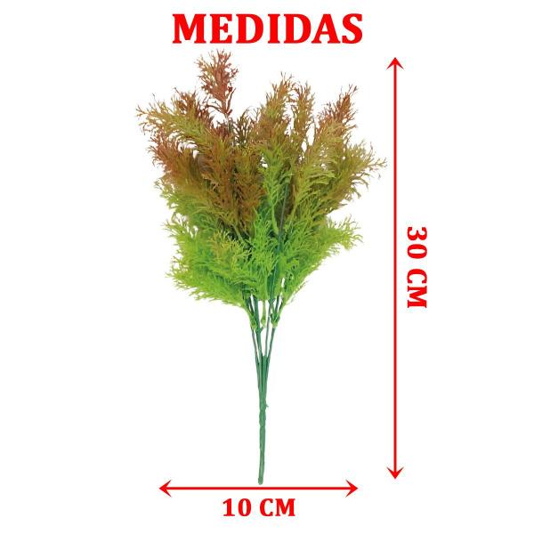 Imagem de Kit 10 Algas Marinhas Artificiais Planta Oceano Praia 30cm