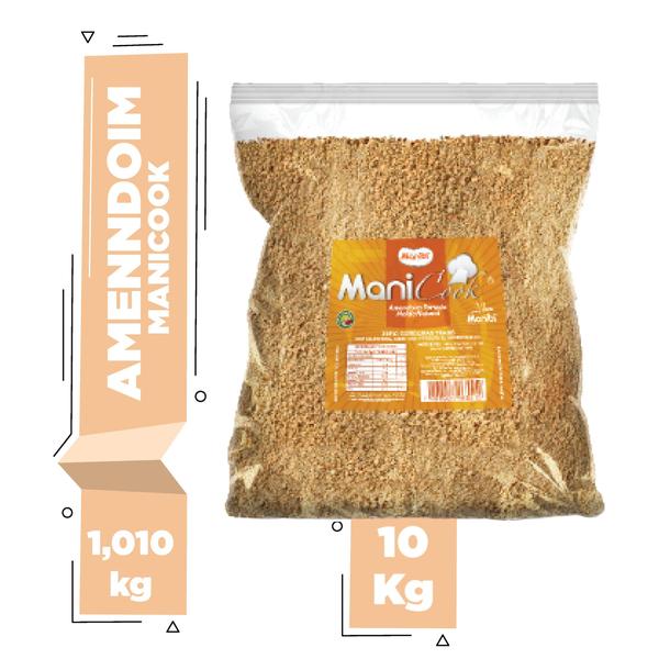Kit 10 Amendoim Torrado Moído Natural 1kg Manicook Imagem de Kit 10 Amendoim Torrado Moído Natural 1kg Manicook