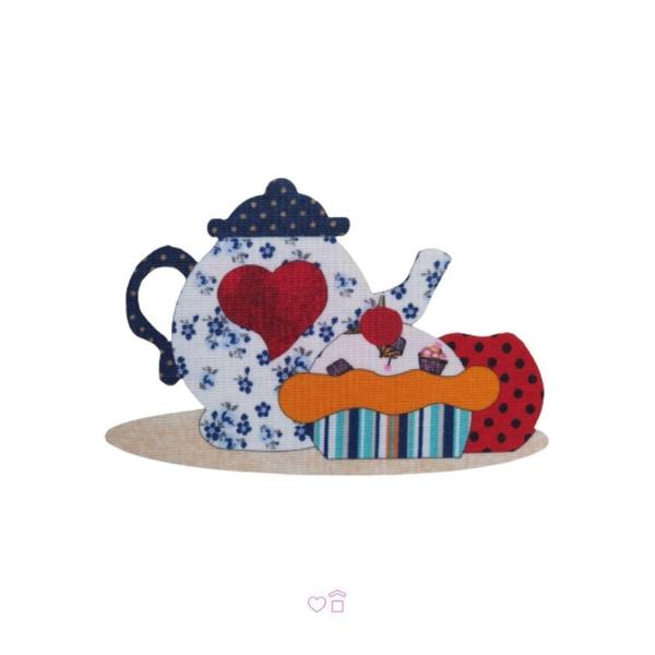 Kit 10 Aplique Patchwork Para Pano De Prato Diy - Bule ul - Autoestima Home Imagem de Kit 10 Aplique Patchwork Para Pano De Prato Diy - Bule ul