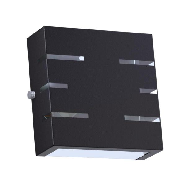 Imagem de Kit 10 Arandela Slim 6 Frisos 12x12x4cm Bivolt G9 Com Lâmpada Interna Externa Muro Parede - 101