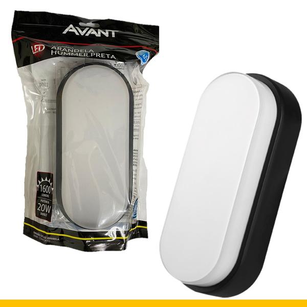 Kit 10 Arandela Tartaruga Led Preta IP65 20w Branco Quente 3000K - Avant Imagem de Kit 10 Arandela Tartaruga Led Preta IP65 20w Branco Quente 3000K