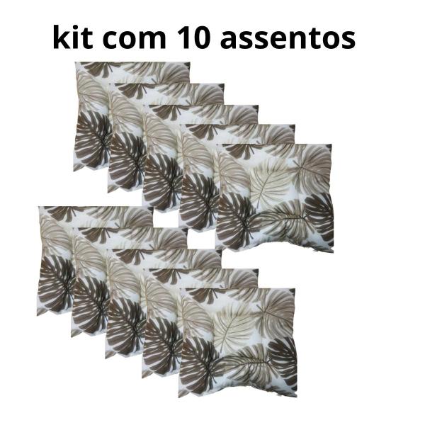 Imagem de kit 10 assentos  50 cm x 50 cm para cadeira ou banco  estamapados