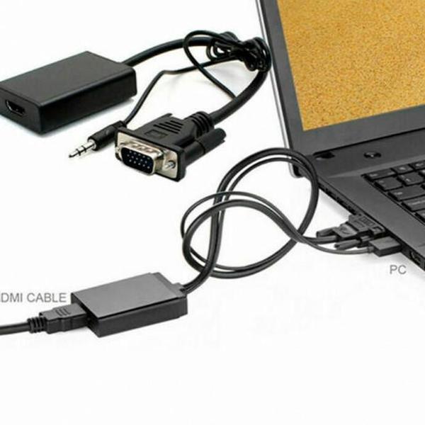 Imagem de Kit 10 Atacado Conversor De Vga Para Hdmi Áudio E Vídeo