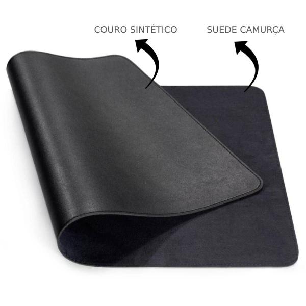 Imagem de Kit 10 Atacado Mouse Pad 20x20cm Quadrado Pequeno Preto Slim Impermeável Em Sintético Ecológico