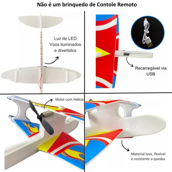 Imagem de Kit 10 Aviões Brinquedo Elétrico que Voa Lembrancinha de Festa