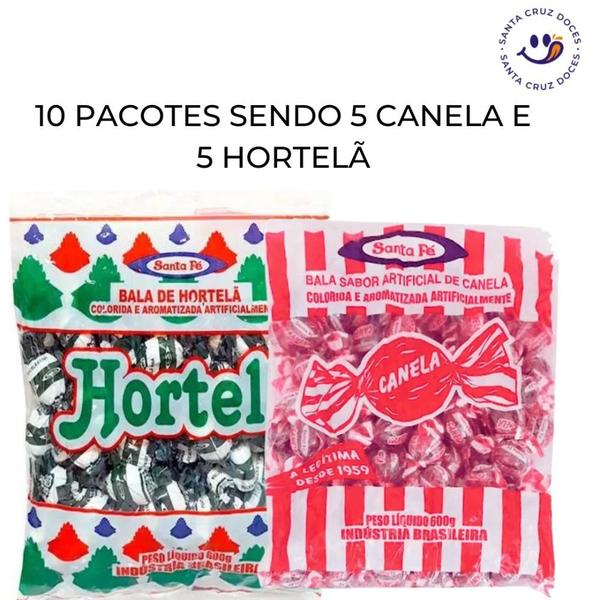 Imagem de Kit 10 Bala SANTA FÉ (5 Hortelã e 5 Canela)