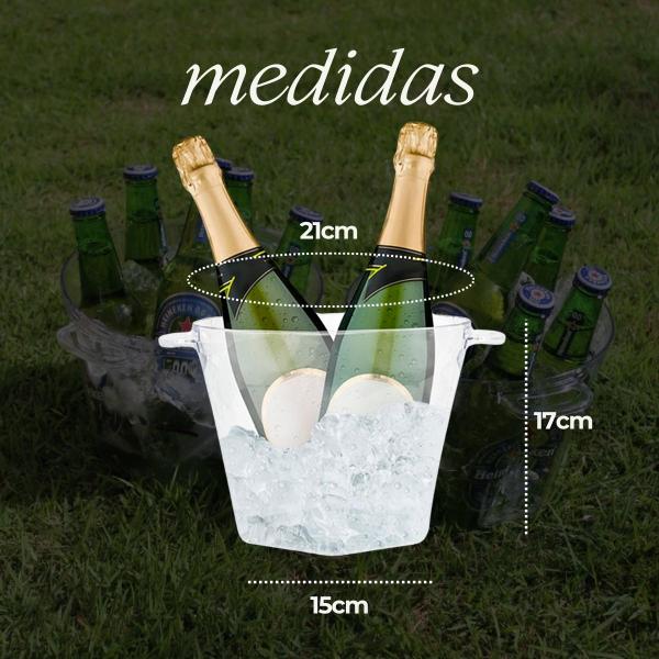 Imagem de Kit 10 Baldes de Gelo 4,5L Acrílico Bebidas Eventos Festas Organizador