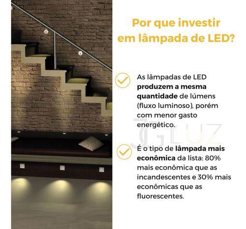 Imagem de Kit 10 Balizador Led Escada Parede Externo 2w Quente Oferta!