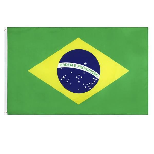 Imagem de Kit 10 Bandeira Oficial Do Brasil Bandeira 150x90Cm 