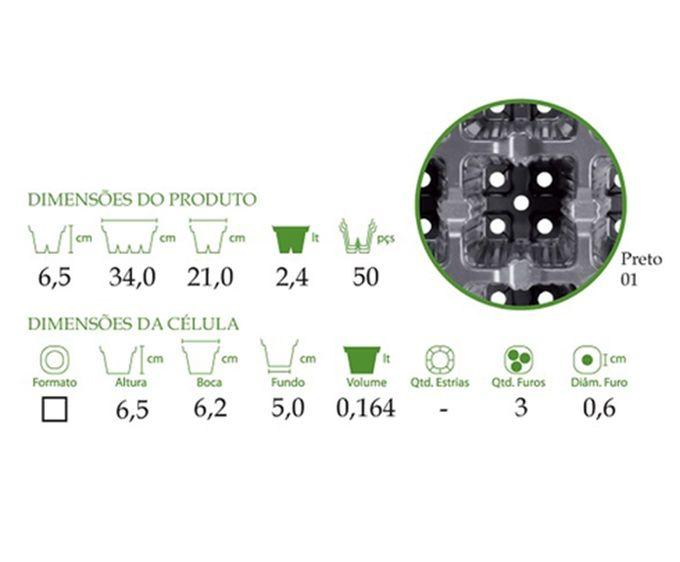 Kit 10 Bandejas Sementeira para produção de Mudas 15 Células - Nutriplan Imagem de Kit 10 Bandejas Sementeira para produção de Mudas 15 Células