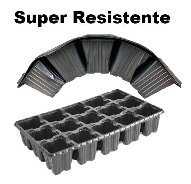 Kit 10 Bandejas Sementeira para produção de Mudas 15 Células - Nutriplan Imagem de Kit 10 Bandejas Sementeira para produção de Mudas 15 Células