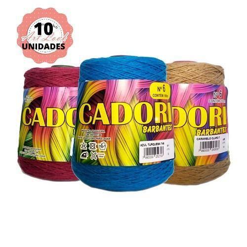 Imagem de Kit 10 Barbantes Cadori 4/6 Especial 700G Cores Variadas