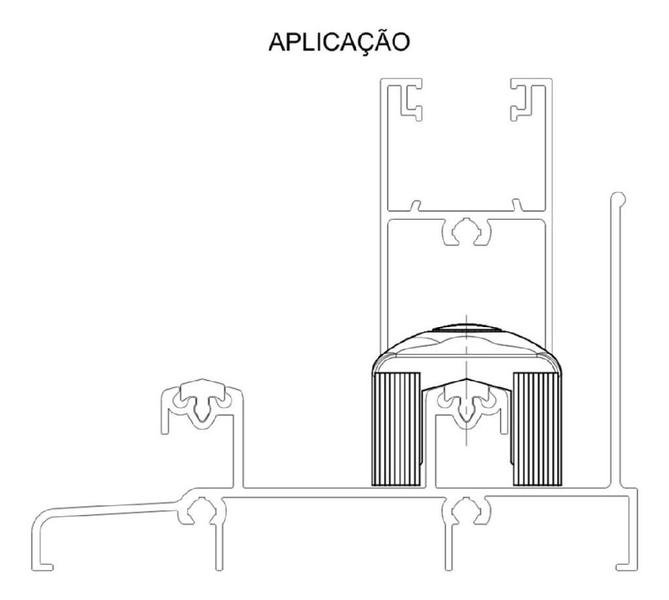 Imagem de Kit 10 Batedeiras De Portas E Janelas Linha Nyl 398 Gold Branco Udinese