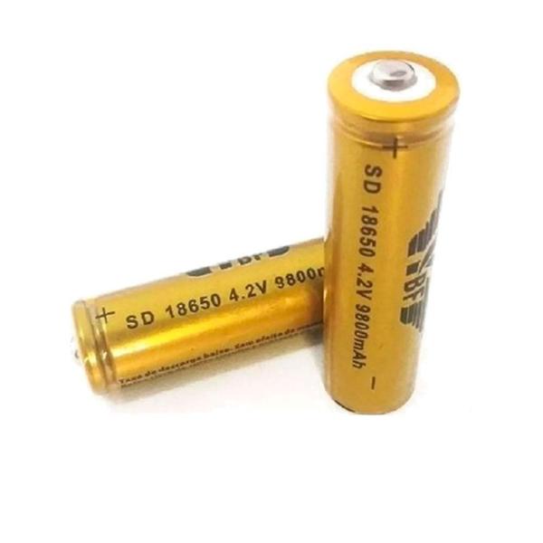 Imagem de Kit 10 Bateria Lanterna Recarregavel 9800Mah 18650 3.7/4.2V