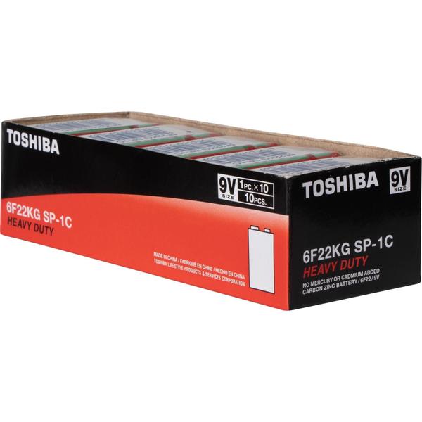 Imagem de Kit 10 Baterias 9V Toshiba Heavy Duty 6F22Kg Sp