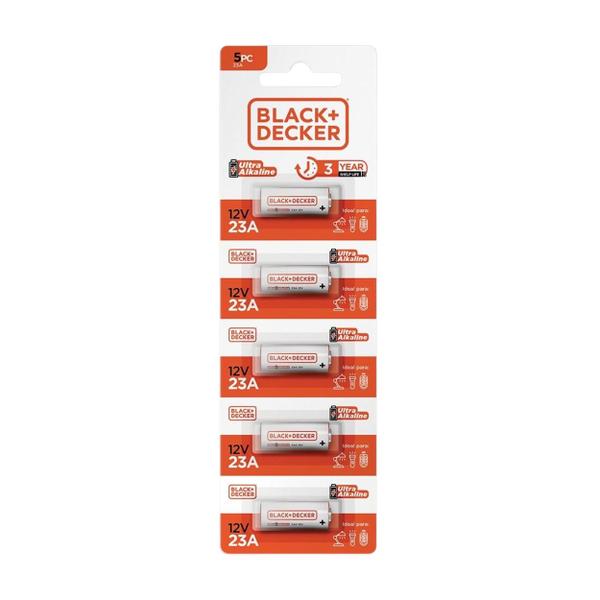 Imagem de Kit 10 Baterias Alcalina 23A Controle Portão Black+Decker