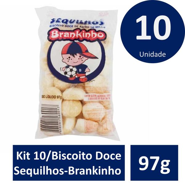 Imagem de Kit 10/ BIscoito Doce Sequilhos 97g -Brankinho