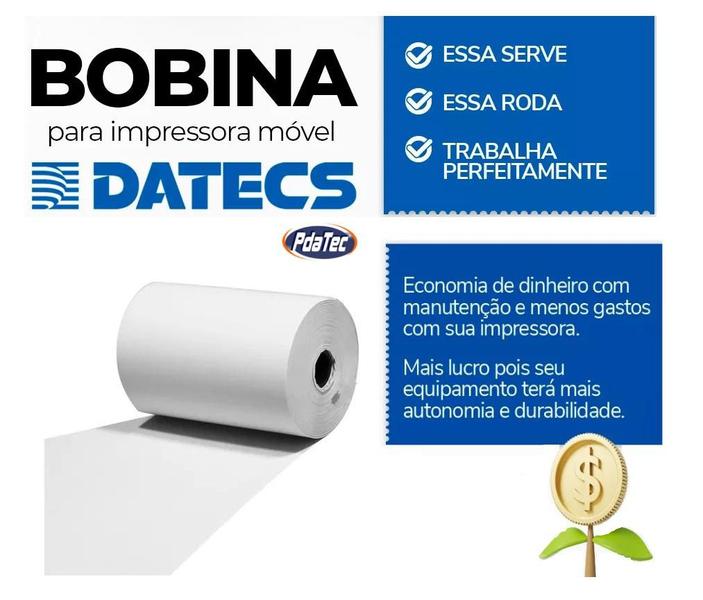 Imagem de Kit 10 Bobinas Termica 56mmx30m Branca p/ Datecs Dpp250