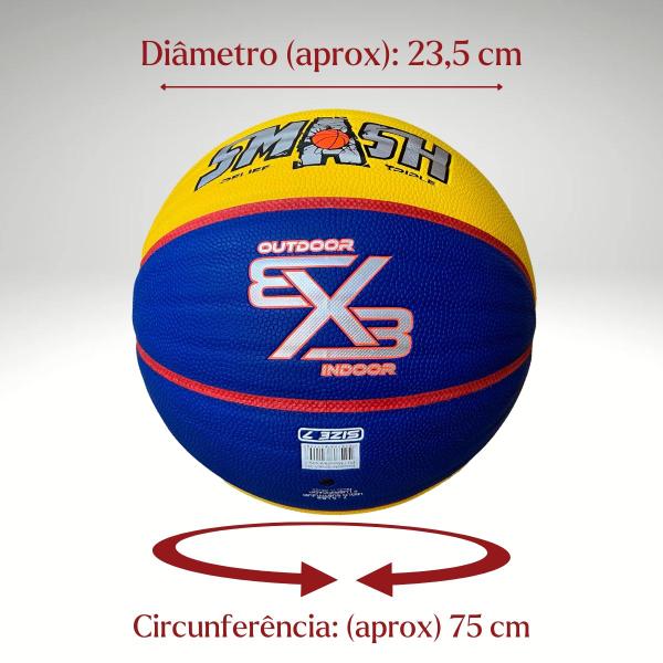 Imagem de Kit 10 Bola de Basquete Oficial 3x3 Profissional Tam 7 +NF