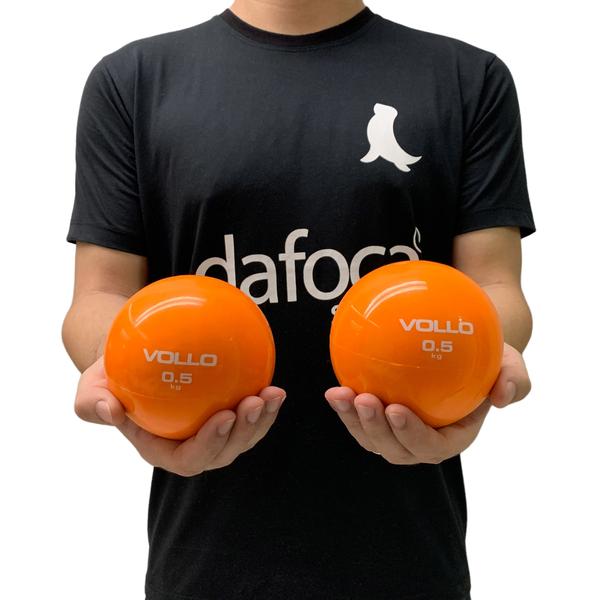 Imagem de Kit 10 Bolas Tonificadoras de Peso Tonning Ball VP1060 0,5 Kg Pilates Vollo Sports