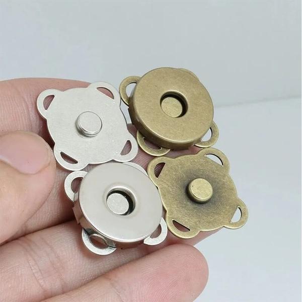 Kit 10 Botões Magnéticos 18mm Fecho Imantado Bronze P/ Costurar imã - Facil Negocio Importadora Imagem de Kit 10 Botões Magnéticos 18mm Fecho Imantado Bronze P/ Costurar imã