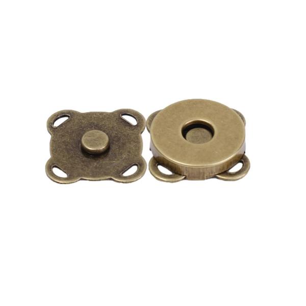 Kit 10 Botões Magnéticos 18mm Fecho Imantado Bronze P/ Costurar imã - Facil Negocio Importadora Imagem de Kit 10 Botões Magnéticos 18mm Fecho Imantado Bronze P/ Costurar imã
