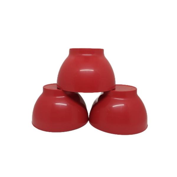 Imagem de Kit 10 Bowl Cumbuca P/ Sopas Caldos Sobremesa Plástico 700 Ml Vermelho