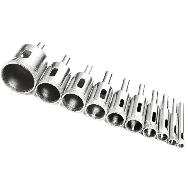 Imagem de Kit 10 Brocas Diamantadas Furadeira 650mm Ceramica Granito