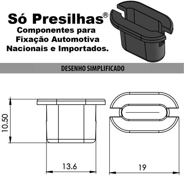 Imagem de Kit 10 Buchas Com Parafusos Moldura Paralama Idea Adventure 2006 2007 2008 2009 2010 2011