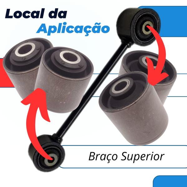 Imagem de Kit 10 Buchas Suspensão Completa Traseira Pajero Tr4 / Io