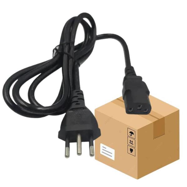 Imagem de Kit 10 Cabo de Força Atx 2P+T Bivolt 127/220v Reforçado para Fonte Pc Tv Impressoras 1,5 Metros Preto