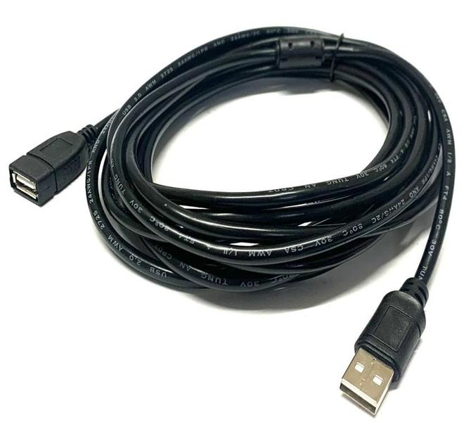 Imagem de Kit 10 Cabo Usb Extensão 5m Metros Extensor Macho X Fêmea