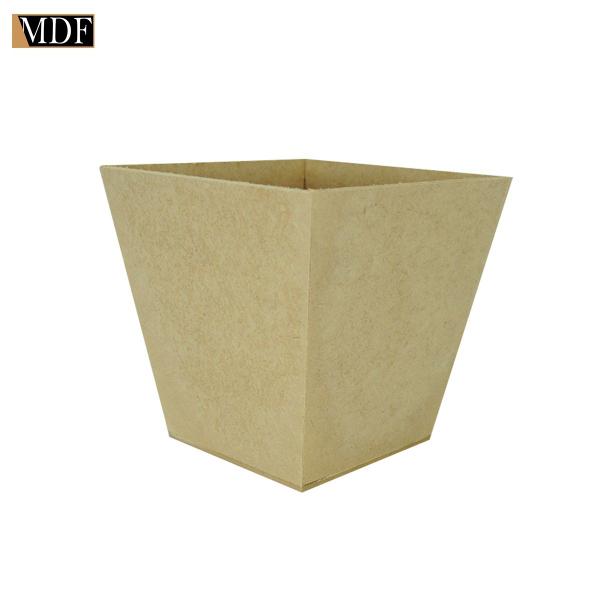 Imagem de Kit 10 Cachepot Liso Borda Reta 13,5x13,5 Mdf Madeira