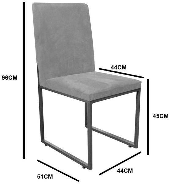 Imagem de Kit 10 Cadeira de Jantar Office Sttan Industrial Escritório Sala Ferro Bronze Sintético Cinza - Ahz Móveis