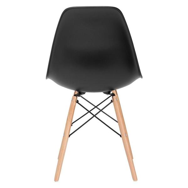 Imagem de Kit 10 Cadeiras Charles Eames Eiffel Dsw Com Pés De Madeira Clara Preto