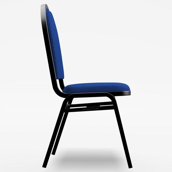 Imagem de Kit 10 Cadeiras Hoteleiras Auditório Empilhável Linho M23 Azul - Mpozenato