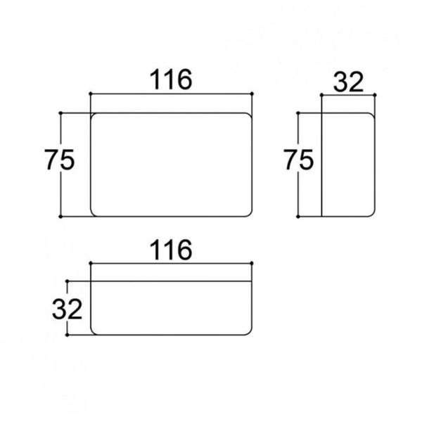 Imagem de Kit 10 Caixa Plástica Montagem Eletrônico Arduino Fonte 116x75x32 Patola PB108